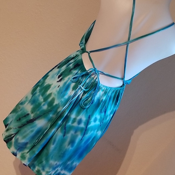 Halter gauze dress/tunic lg tie-dyed - Picture 3 of 8